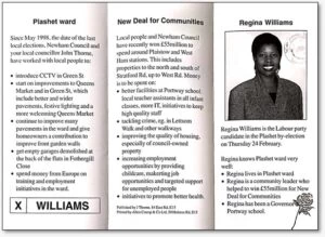 My 2000 campaign leaflet telling constituents why they should vote for me.